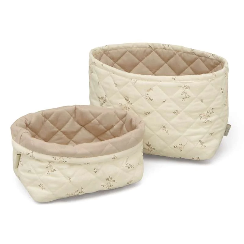 Cam Cam Copenhagen Quilted Storage Baskets - 2 pcs. - OCS - Ashley/Latte