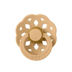 BIBS Round Boheme Pacifier - Size 2 - Natural Rubber - Desert Sand