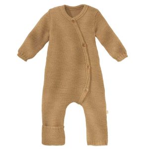 Disana Knitted Jumpsuit - Merino Wool - Caramel