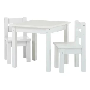 Hoppekids MADS children's table with two chairs - White