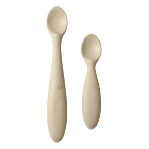 BIBS Dinner Spoon Set - Large and Small Spoon - Vanilla