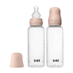 BIBS Bottle - Bottle feeding set - Plastic - 2-pack - Silicone/Medium Flow/Round - 270ml - Blush