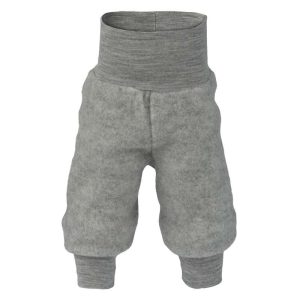 Engel Natur Baby Pants - Wool Fleece - Grey Melange