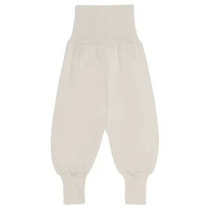 Engel Natur Baby pants with ribbed waist - Wool/Silk - Natural