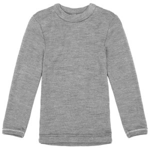 Engel Natur Blouse - Organic Wool/Silk - Grey Melange