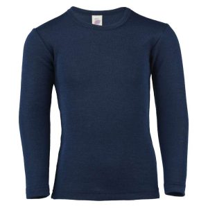 Engel Natur Blouse - Organic Wool/Silk - Navy