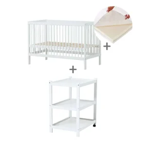 Hoppekids IDA-MARIE Bundle - Cot with Linen Mattress and IDA-MARIE Changing Table