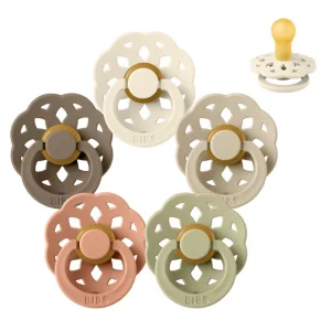 BIBS Round Boheme Pacifier - Sample pack - 5 pcs. - sz. 1 - Soft Autumn
