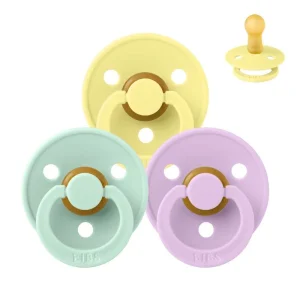 Bibs Round Colour Pacifier - Pack - 3 pcs. - sz. 2 - Spring Break