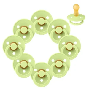 Bibs Round Colour Pacifier - Sampler - 8 pcs. - sz. 2 - Matcha