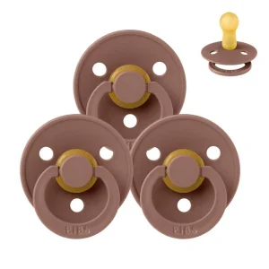 Bibs Round Colour Pacifier - Sample pack - 3 pcs. - sz. 2 - Woodchuck