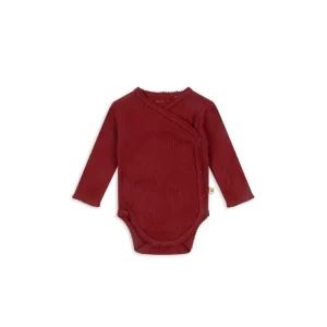 Konges Sløjd Minnie Body - Newborn - GOTS - Red Dahlia