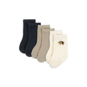 Konges Sløjd Jacquard Socks - 3-pack - Lemon Mix