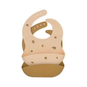 Konges Sløjd Silicone Bibs - 2-pack - Lemon/Almond