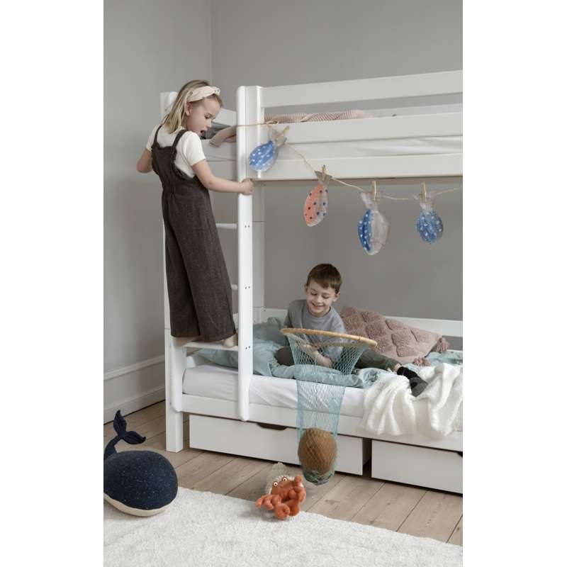 Hoppekids ECO Luxury - Straight Ladder for High Bunk Bed - White - Image 6