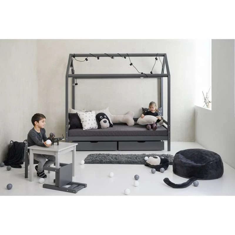 Hoppekids ECO Dream - House Bed Module - 90x200 cm. - Smoked Pearl - Image 3