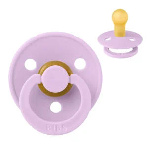 Bibs Round Colour Pacifier - sz. 1 - natural rubber - Violet Sky
