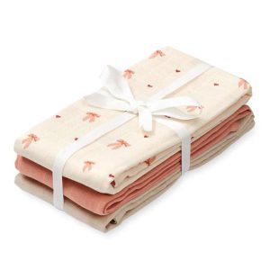 Cam Cam Copenhagen Muslin Cloth - Pack of 3 - GOTS - Bows