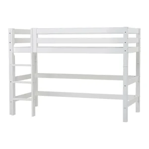 Hoppekids ECO Luxury - Medium Height Bed - 90x200 cm. - Flexible Slatted Base - White