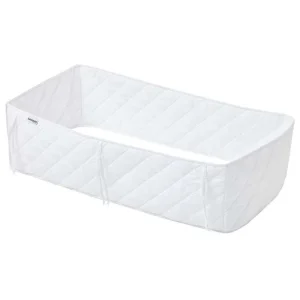 Hoppekids Quilted Cradle Bumper - 40x80 cm. - White