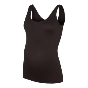 Mamalicious VMMISA Seamless Pregnancy Top with Rib - Black